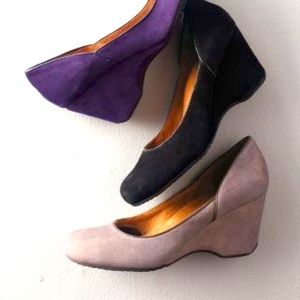 Gentle Souls Ridge-Amaru Grey Wedge leather Shoes 10M